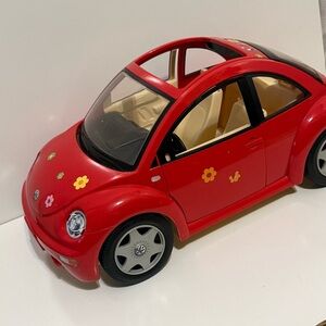 Barbie VW Beetle Red Toy Car